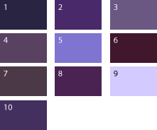 Фиолетовые оттенки для цветотипа осень