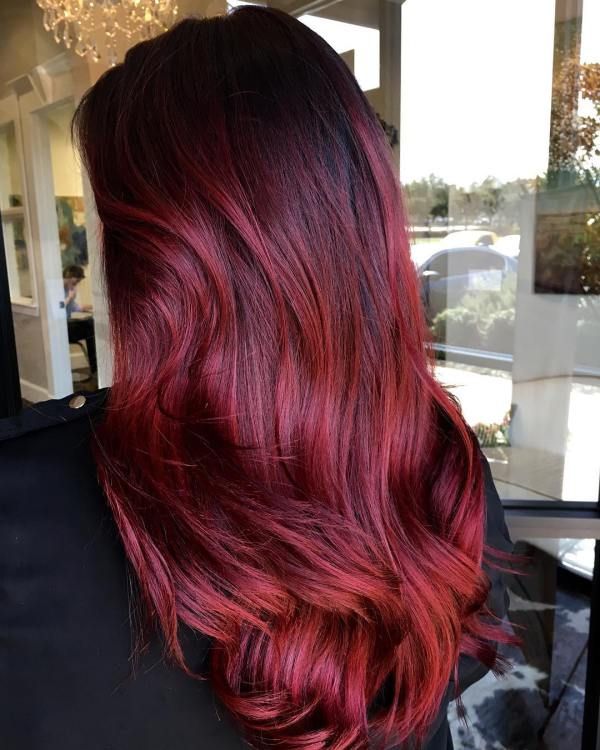 Оттенок волос красное дерево