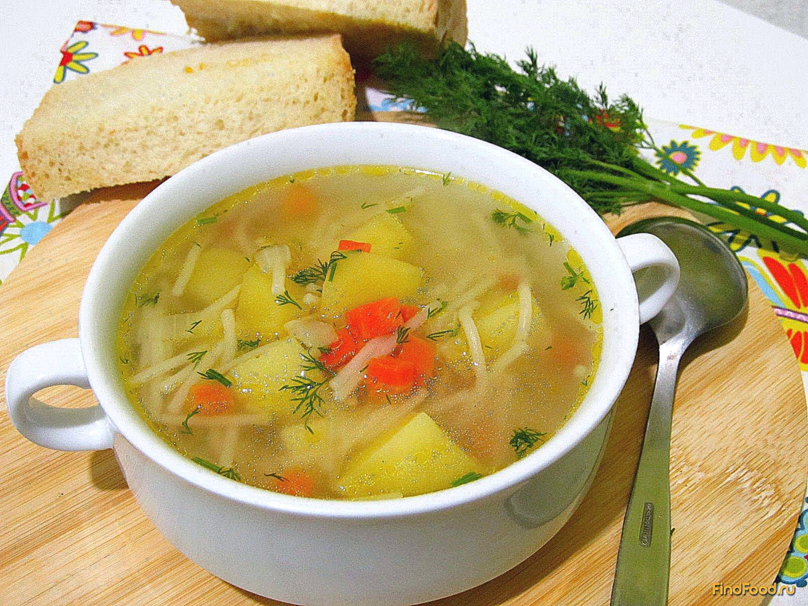 рецепт куриный суп с вермишелью и картошкой с фото